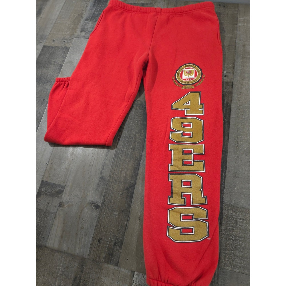 Vintage Nutmeg Mills San Francisco 49ers Sweatpants Red Mens Large NFL USA Made